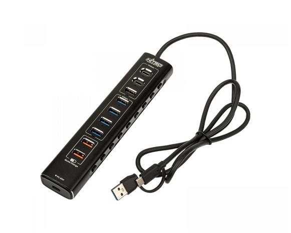 Nitro Concepts UH1 10-Port Hybrid, USB-hubi
