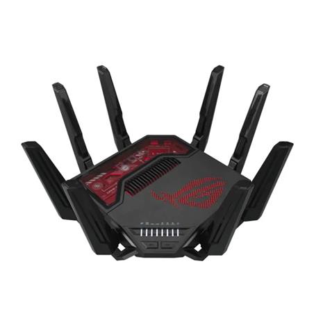 ASUS ROG Rapture GT-BE19000 wireless router Multi-Gigabit Ethernet Tri-band (2.4 GHz / 5 GHz / 6 GHz) Black, Red