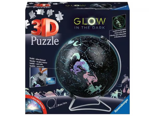 3D hehkuva pimeä tähtipallo 180p