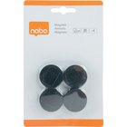 Nobo -magneetit valkotaululle, 30 mm, musta, 4 kpl