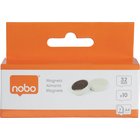 Nobo -magneetit valkotaululle, 32 mm, valkoinen, 10 kpl