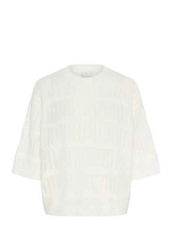 KAFFE Kamonia Pullover - CHALK - L – kuva 1/3