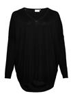 KAFFE CURVE Kcmachi Knit Pullover - BLACK DEEP - M