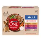 10x85g Purina ONE Mini Adult kana, naudanliha & lammas märkäruoka koirille