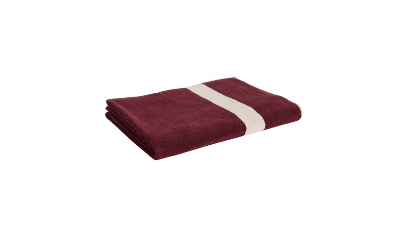 HAY Stripe pyyhe Burgundy, 100ä—150 cm – kuva 1/3