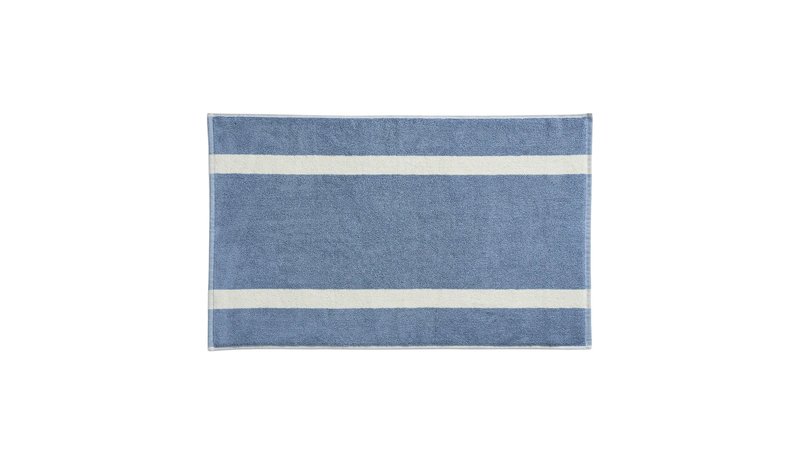 HAY Stripe kylpyhuonematto Dusty blue, 50ä—80 cm – kuva 1/2