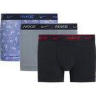 Nike Bokserit Essential Cotton Stretch 3-pack - Musta/Harmaa/Sininen