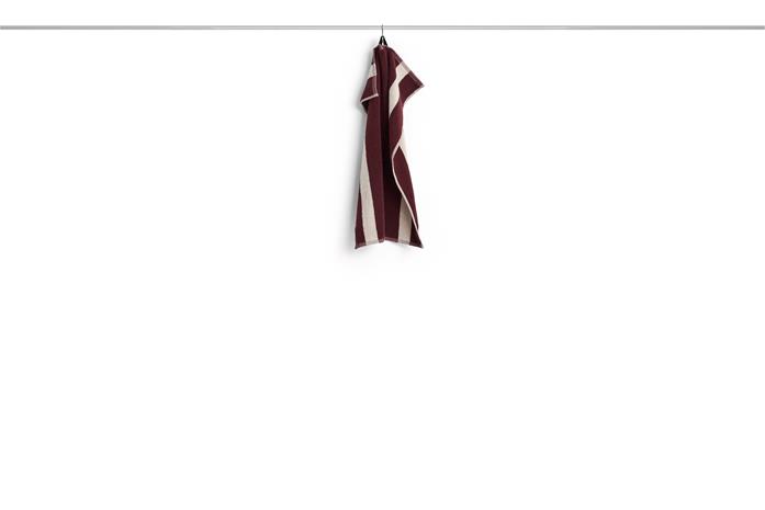 HAY Stripe pyyhe Burgundy, 40x60 cm