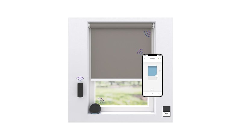 MotionBlinds Wireless Electric Black-Out Rollerblind 100x190cm - Grey