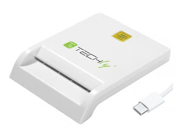 Techly Compact Smart Card Reader/Writer USB-C™ White – kuva 2/3