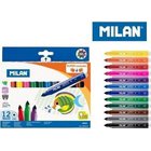 Pestävät huopakynät Milan Super Washable, 12 väriä
