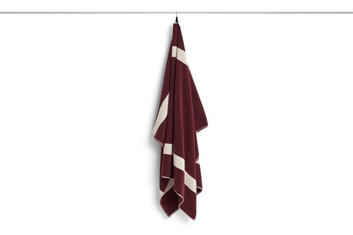 HAY Stripe pyyhe Burgundy, 100ä—150 cm – kuva 2/3
