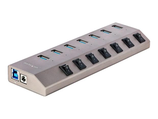 StarTech 5G7AIBS 7-Port USB 3.2 Gen 1 Hub with Charging