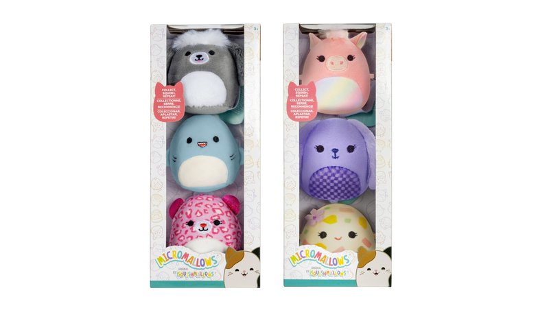 Squishmallows Micromallows 6 cm Plush 3 Pack S5 Asst