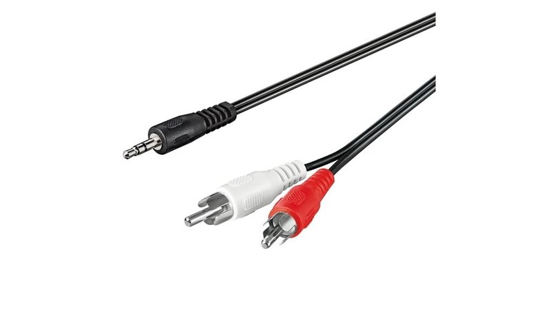 Pro MiniJack - 2xRCA - Musta - 0.5m