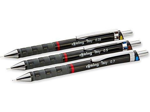 Rotring Tikky Mechanical Pencil 3 - Set with Colourcode 0.35 / 0.5 / 0.7