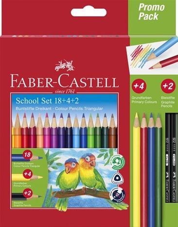 Faber-Castell - Triangular pencils Promo Pack 18+4+2 (201597)