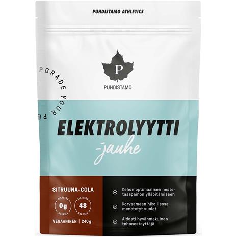 Puhdistamo Elektrolyyttijauhe Sitruuna-Cola 240 g ravintolisä