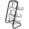 Musta metalli viiniteline 6 pullolle 22,5x39 cm – kuva 1