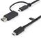 StarTech.com USB C Cable USB-A Adapter Dongle Hybrid 2-in-1 USB C Cable 1m – kuva 8