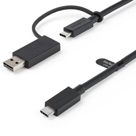 StarTech.com USB C Cable USB-A Adapter Dongle Hybrid 2-in-1 USB C Cable 1m