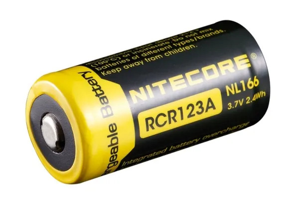 Nitecore NL166 CR123 2,7Wh akkuparisto, Otsa- ja taskulamput