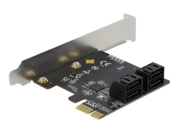 Delock 4-Port SATA PCIe x1 Controller Card Low Profile