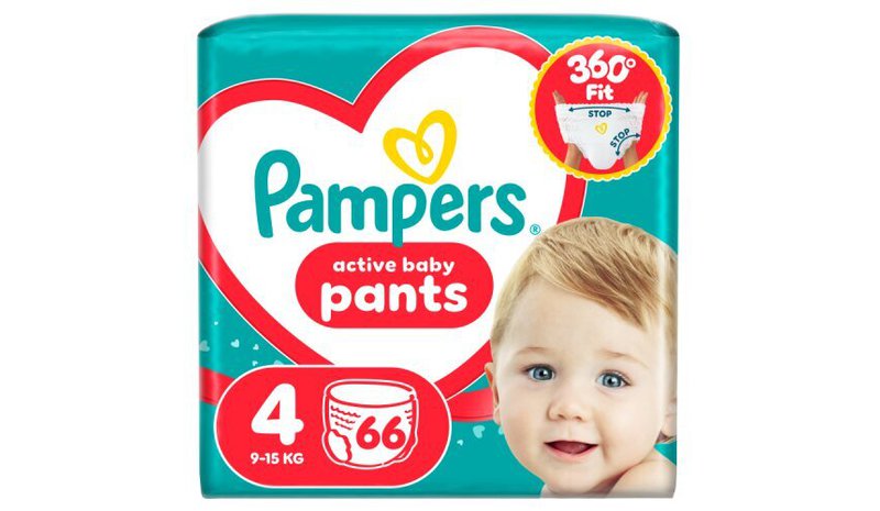 Pampers Active Baby Pants vaipat, koko 4, 66 kpl. – kuva 1/1