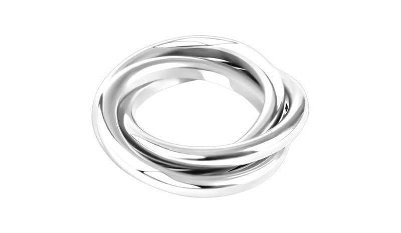 Muli Collection Triple Ring Silver 18mm – kuva 1/1