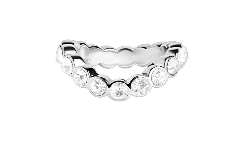 Muli Collection Lotus Wavy Ring Silver 17mm – kuva 1/1