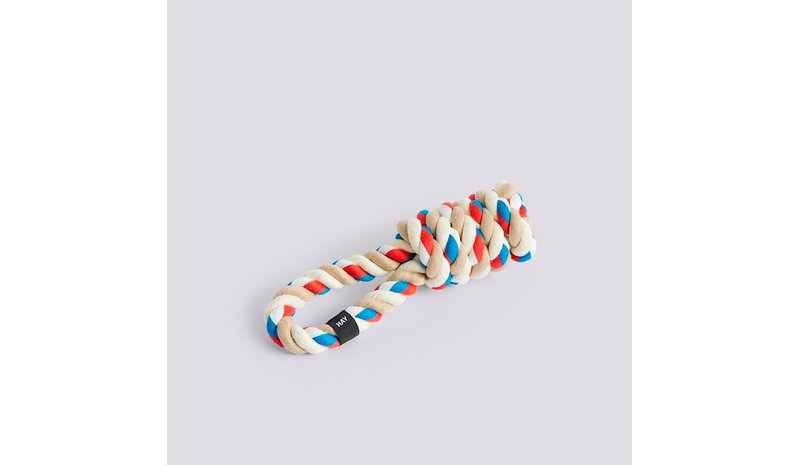 zzHAY - Dog Rope Toy Red, turquoise, off-white ä˜8 x L29 - (AD867-D028) – kuva 1/2