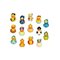 Duckiez Colored Foam Duck Keychain - 24 pcs – kuva 1