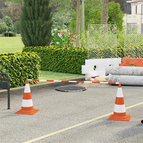 vidaXL Sisäänvedettävät liikennekartion tangot 10 kpl ABS 116-197 cm – kuva 2/2