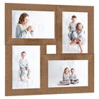vidaXL Kollaasi valokuvakehys 4x(10x15 cm) kuville vaaleanruskea MDF