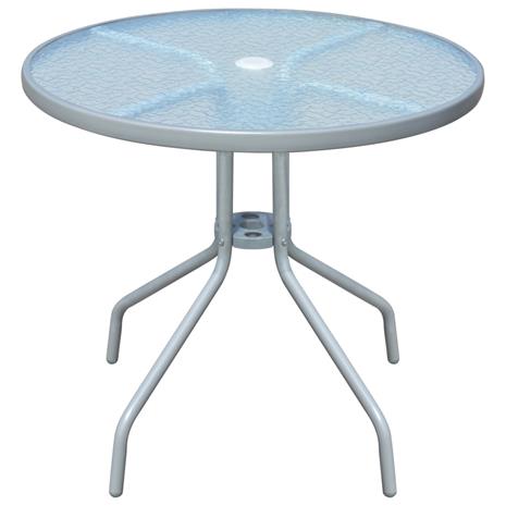 vidaXL Bistropöytä harmaa 80x71 cm teräs