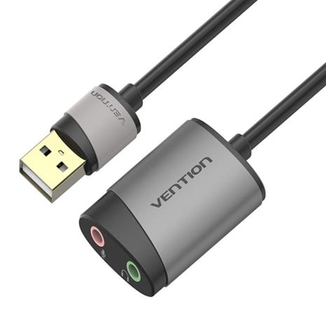 Vention External USB Sound Card 3.5mm 0.15m (gray) – kuva 4/5