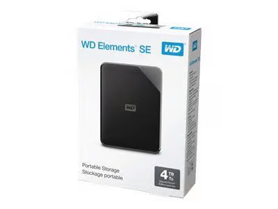 WD Elements SE - SSD - Ulkoiset kovalevyt - 4TB - musta