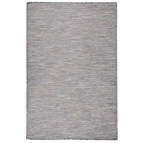 vidaXL Ulkomatto Flatweave 120x170 cm ruskea ja musta