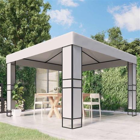 vidaXL Huvimaja kaksoiskatolla 3x3 m kerma