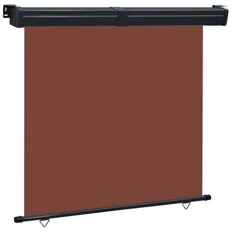 vidaXL Parvekkeen sivumarkiisi 165x250 cm ruskea