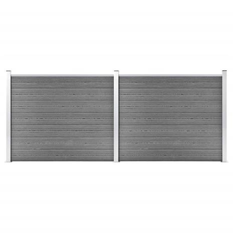 vidaXL Aitapaneelisarja WPC 353x146 cm harmaa