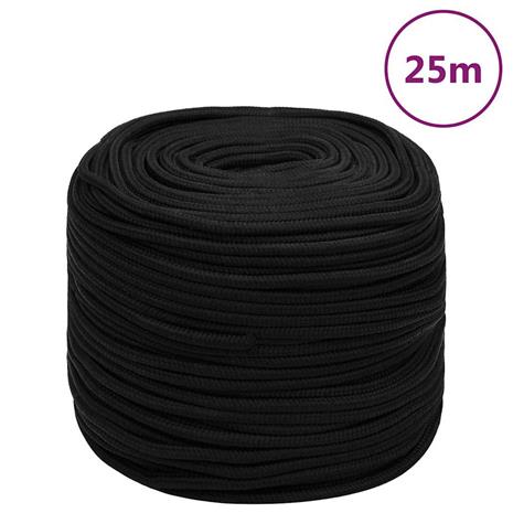 vidaXL Työköysi musta 10 mm 25 m polyesteri – kuva 4/4