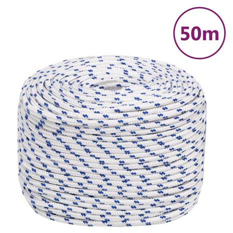 vidaXL Veneköysi valkoinen 6 mm 50 m polypropeeni – kuva 5/7