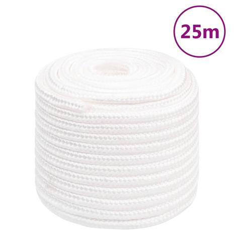 vidaXL Veneköysi täysvalkoinen 18 mm 25 m polypropeeni – kuva 4/6