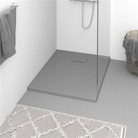 vidaXL Suihkualusta SMC harmaa 90x70 cm – kuva 5/5