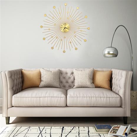 vidaXL Seinäkello metalli 70 cm kultainen