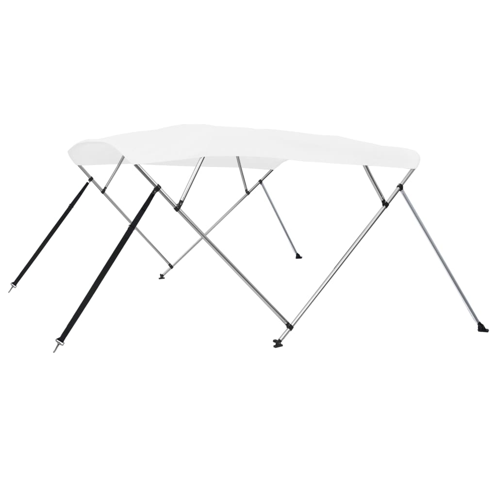 vidaXL 4-kaarinen bimini-kate valkoinen 243x196x137 cm