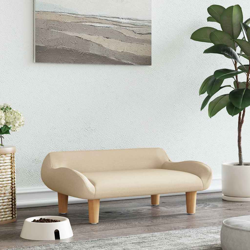 vidaXL Koiranpeti kermanvärinen 70x40x24 cm kangas