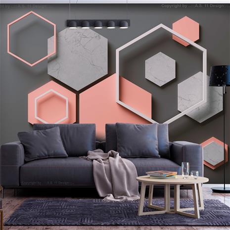 Artgeist Hexagon Plan itseliimautuva fototapetti