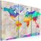 Artgeist World Map: Rainbow Gradient taulusetti – kuva 2